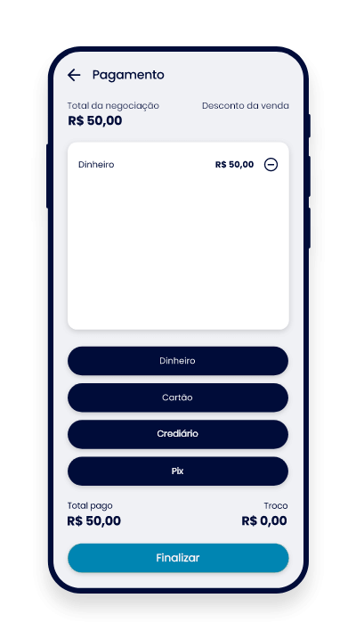 CodeltecPDV formas de pagamento